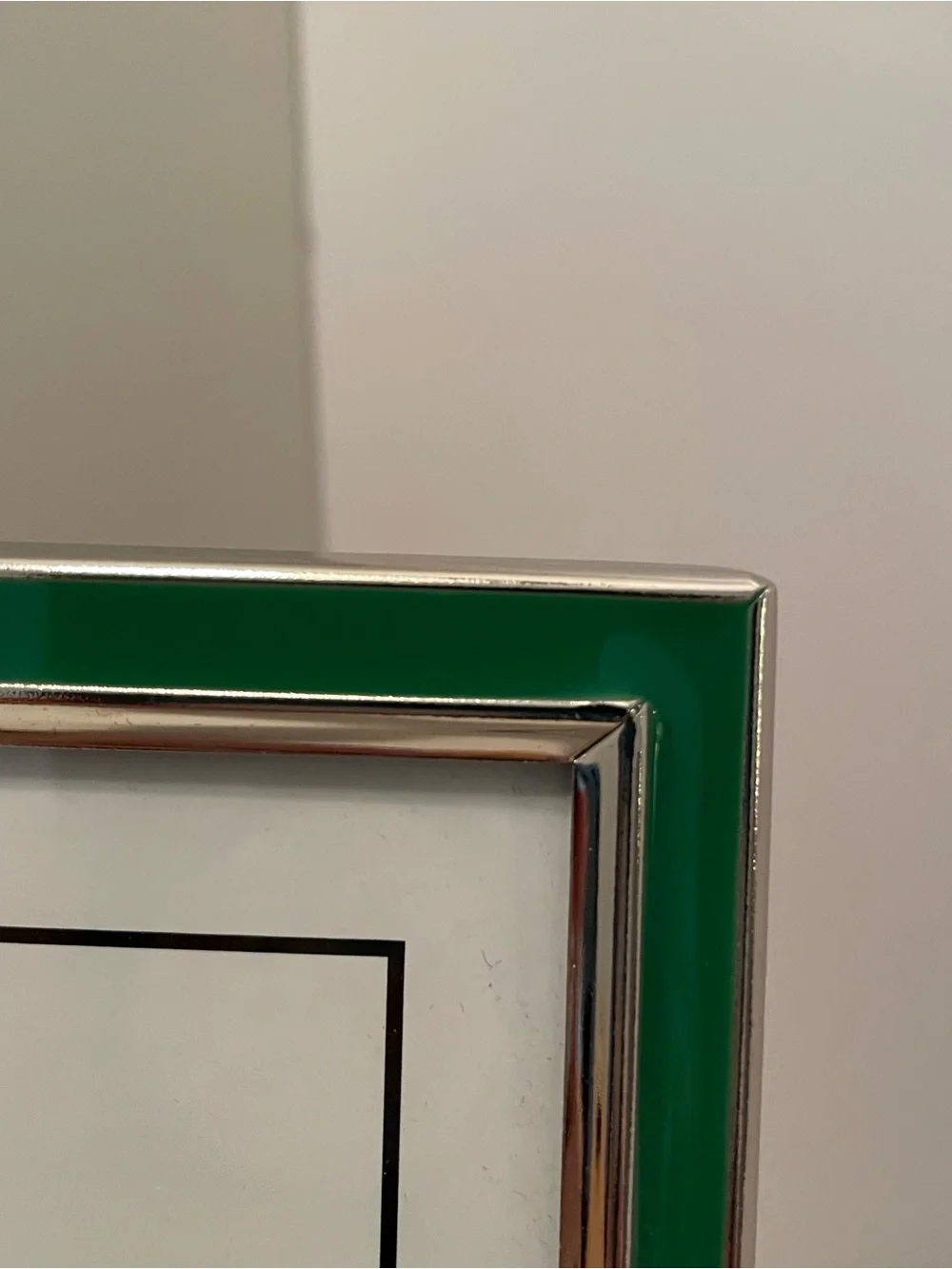 WHome 5 X 7 Enamel Photo Frame Green Hand Polished Tarnish Resistant